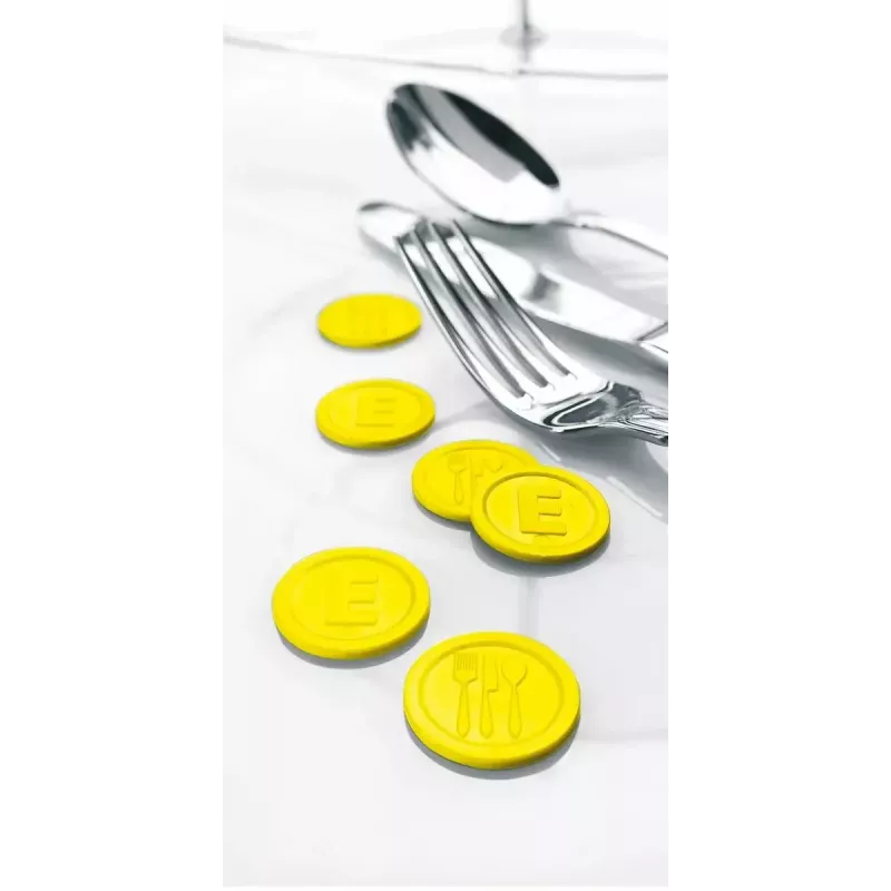 SIGEL WM002 söögi/ürituste žetoonid, kollane, 100 tk