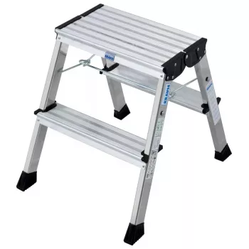 Step stool Krause 130037 Alumiinium Must