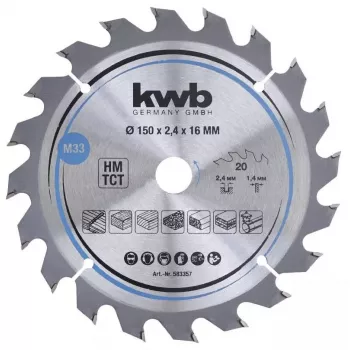 Ketasaeleht KWB 583357 15 cm lehtpuu, vineeri ja okaspuu jaoks