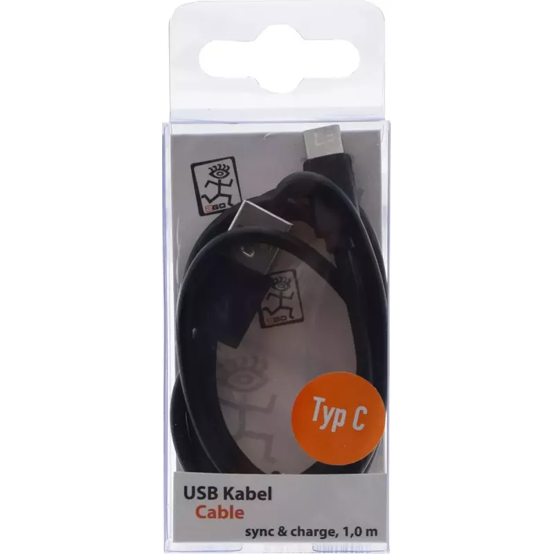 USB-kaabel 2GO 795782 1m USB B USB C Must USB 3.2 Gen 1