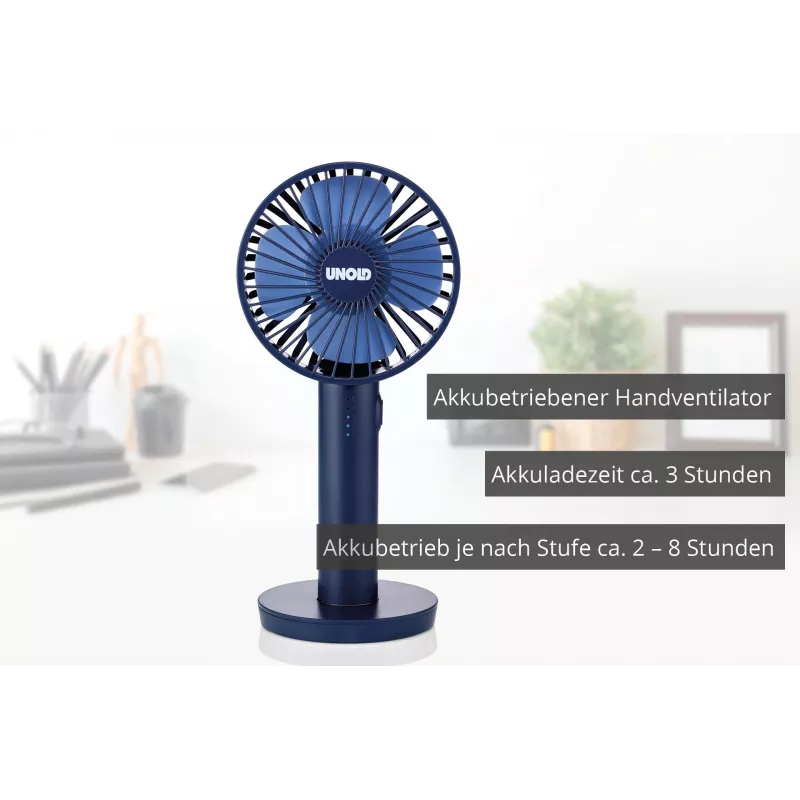 Unold Breezy II sinine 10 cm käeshoitav ventilaator