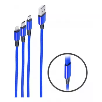 USB kaabel ShiverPeaks BS14-50071 1,2 m USB A/USB C Micro-USB B sinine