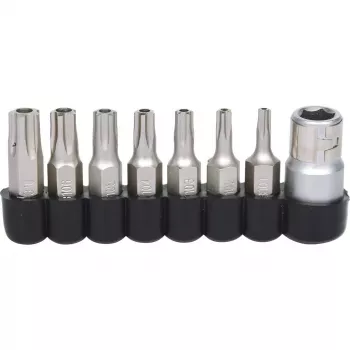Kruvikeeraja otsakomplekt ks tools 911.1480 8 tk nikkel 25 mm 1/4-tolline vars DIN 3126 ISO 1173 E 6,3
