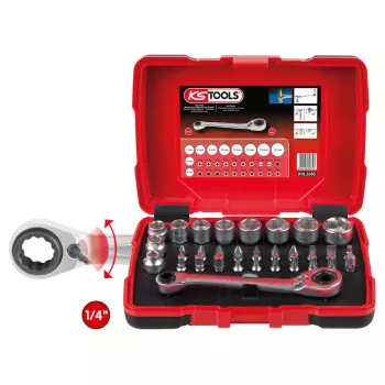 Padrunikomplekt KS Tools 918.3050 31 peaga kroom-vanaadiumteras