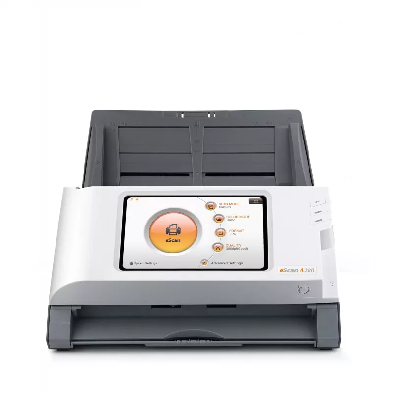 Plustek eScan A280 Essential ADF-skanner 600 x 600 DPI A4 Must, Valge