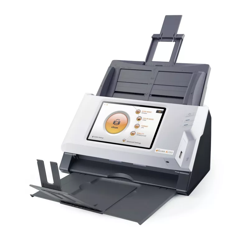 Plustek eScan A280 Essential ADF-skanner 600 x 600 DPI A4 Must, Valge