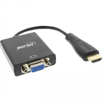 InLine'i muundur HDMI-lt VGA-le koos helisisendiga HDMI väljund VGA ja stereoaudio