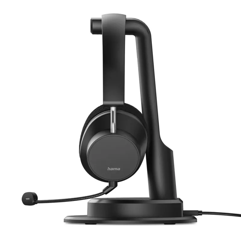 Hama BT-900 Peakomplekt Juhtmega ja juhtmevaba Peapael Kontor/kõnekeskus USB USB-C Bluetooth Laadimisalus Must