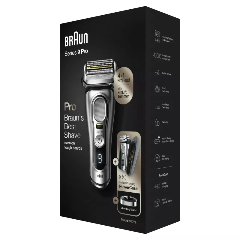 Braun Series 9 Pro 81744531 meeste pardel fooliumpardel trimmer hõbedane