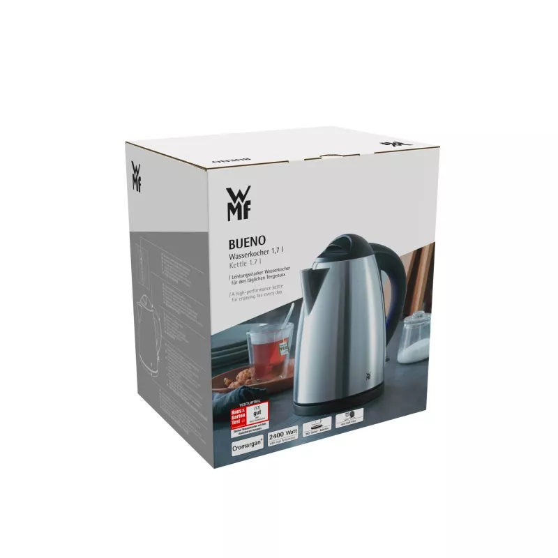 WMF Bueno 0413080011 elektriline veekeetja 1,7 L 2400 W Must, Roostevaba teras
