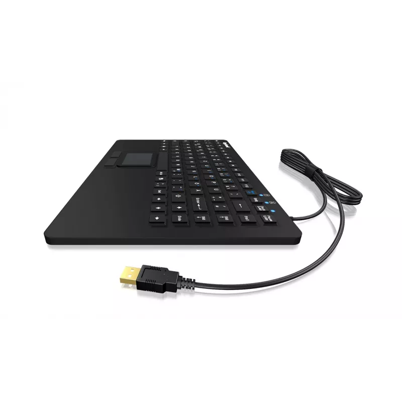 KeySonic KSK-5230 IN (CH) klaviatuur Kontor USB QWERTZ Šveitsi Must