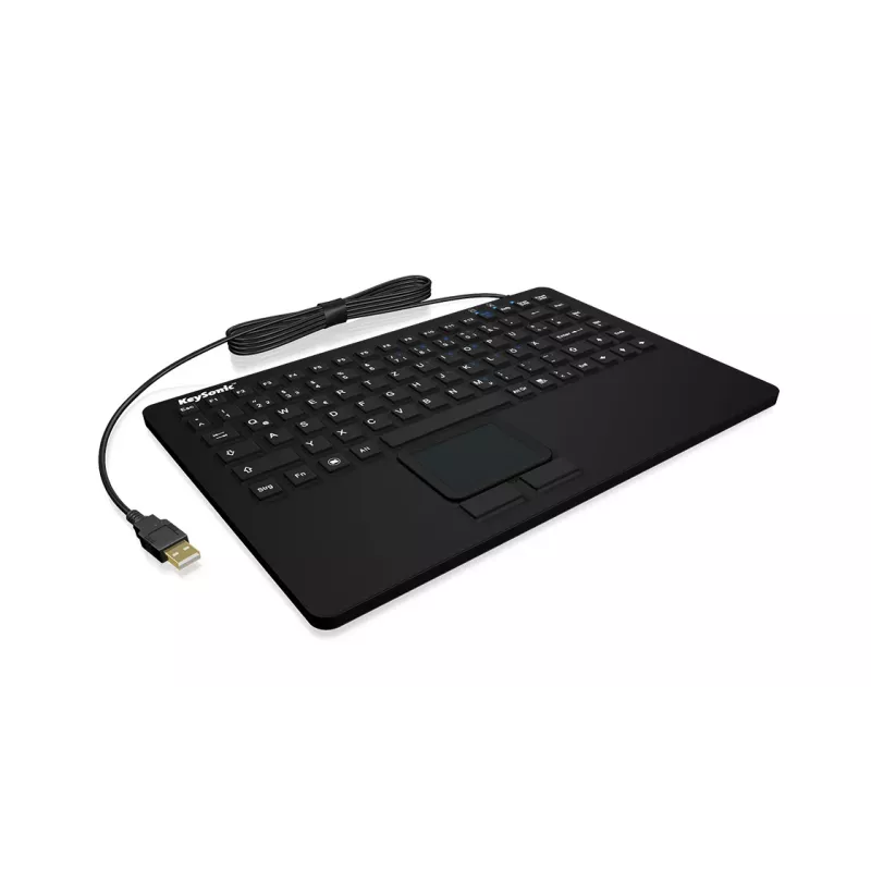 KeySonic KSK-5230 IN (CH) klaviatuur Kontor USB QWERTZ Šveitsi Must