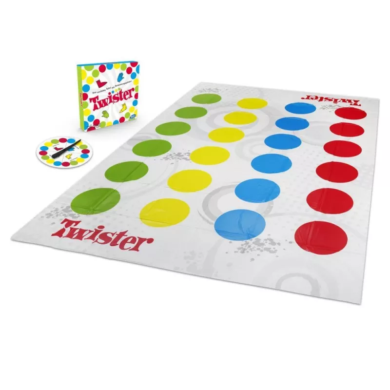Hasbro Gaming Twister, Twisteri mäng, 6 a Hasbro Gaming Twister. Toote tüüp: Twisteri mäng, Soovitatav vanus (min): 6 a, Soovitatav vanus (max): 99 a