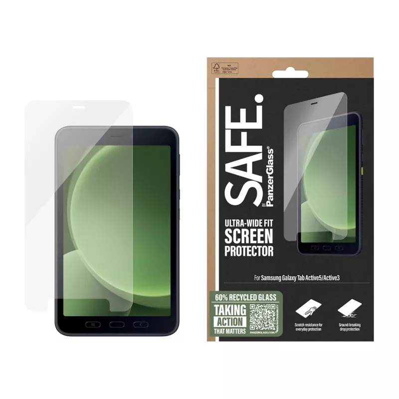 PanzerGlass SAFE. by ® ekraanikaitse Samsung Galaxy Tab Active5 | Active3 | Ultra-Wide Fit