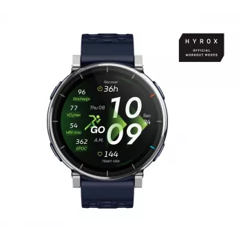 Nutikell Amazfit W2558GL2N — 1.32 tolli (3.35 cm) AMOLED 466×466 px, GPS, 365 mAh, silikoonrihm (sinine)