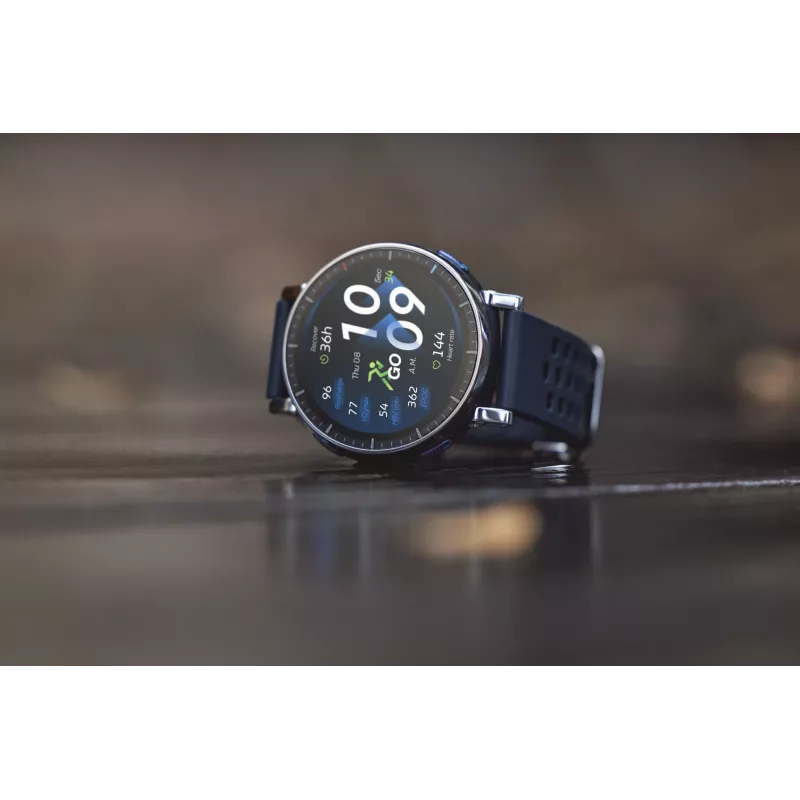 Nutikell Amazfit W2558GL2N — 1.32 tolli (3.35 cm) AMOLED 466×466 px, GPS, 365 mAh, silikoonrihm (sinine)