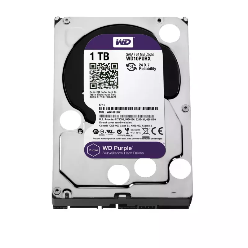 HDD Western Digital 1000 GB 3.5 tolli Serial ATA III WD10PURX