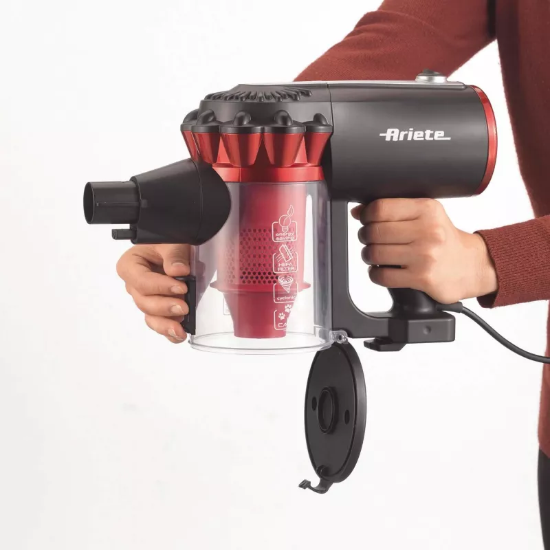 Ariete 2759/11 2-in-1 stick vacuum AC Dry HEPA Bagless 600 W Must, Red