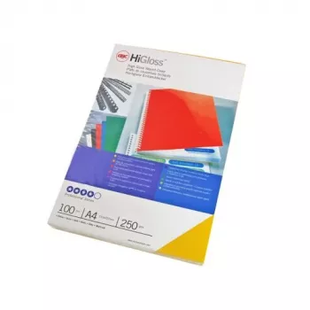GBC köitmiskatted HiGloss A4 250gsm, A4, kartong, must, läikiv, 250 g/m², 100 tk