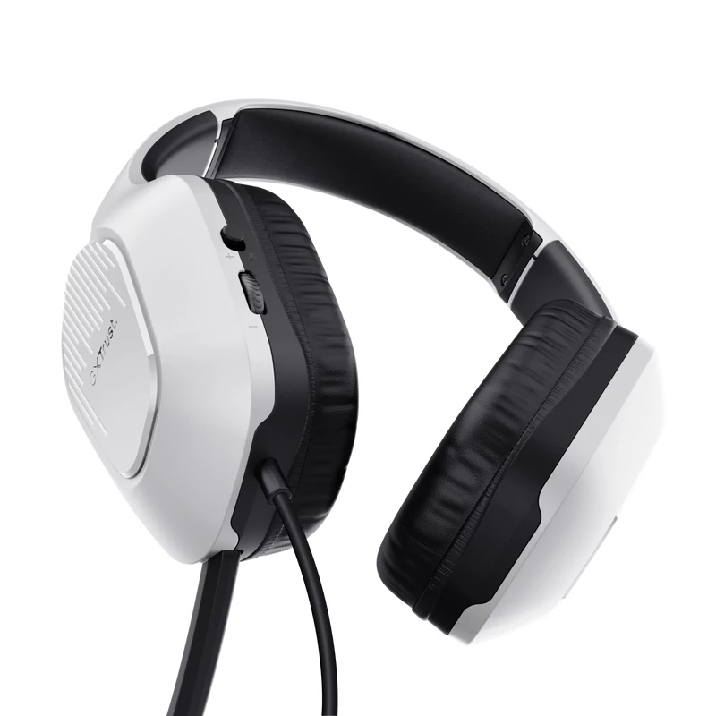 Trust GXT 415PS ZIROX Peakomplekt Juhtmega Peapael Mängimine Must, Valge