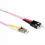 ACT 3 meetrit LSZH Multimode 50/125 OM4 fiiberpatchkaabel dupleks LC ja SC pistikutega