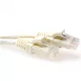 ACT Ivory 0,25 m U/UTP CAT6 paigalduskaabel takerdumisvastase RJ45 pistikuga