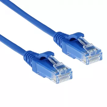 ACT Blue 10 meetrit LSZH U/UTP CAT6 andmekeskuse õhuke ühenduskaabel takistusteta RJ45-pistikutega