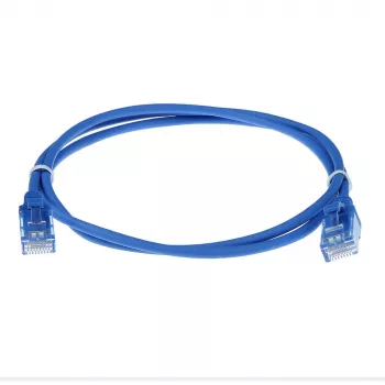 ACT Blue 10 meetrit LSZH U/UTP CAT6 andmekeskuse õhuke ühenduskaabel takistusteta RJ45-pistikutega