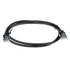 ACT Must 10 m LSZH U/UTP CAT6 andmekeskuse õhuke ühenduskaabel RJ45 pistikutega
