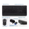 ACT juhtmevaba klaviatuuri ja hiire komplekt (Qwerty), vaikne klõps, keskkonnasõbralik, valmistatud taaskasutatud materjalidest