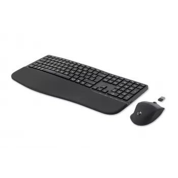 HP 680 Comfort kahe režiimiga klaviatuuri ja hiire komplekt, täissuuruses (100%), juhtmevaba, RF-juhtmevaba + Bluetooth, QWERTY, must, hiir kaasas