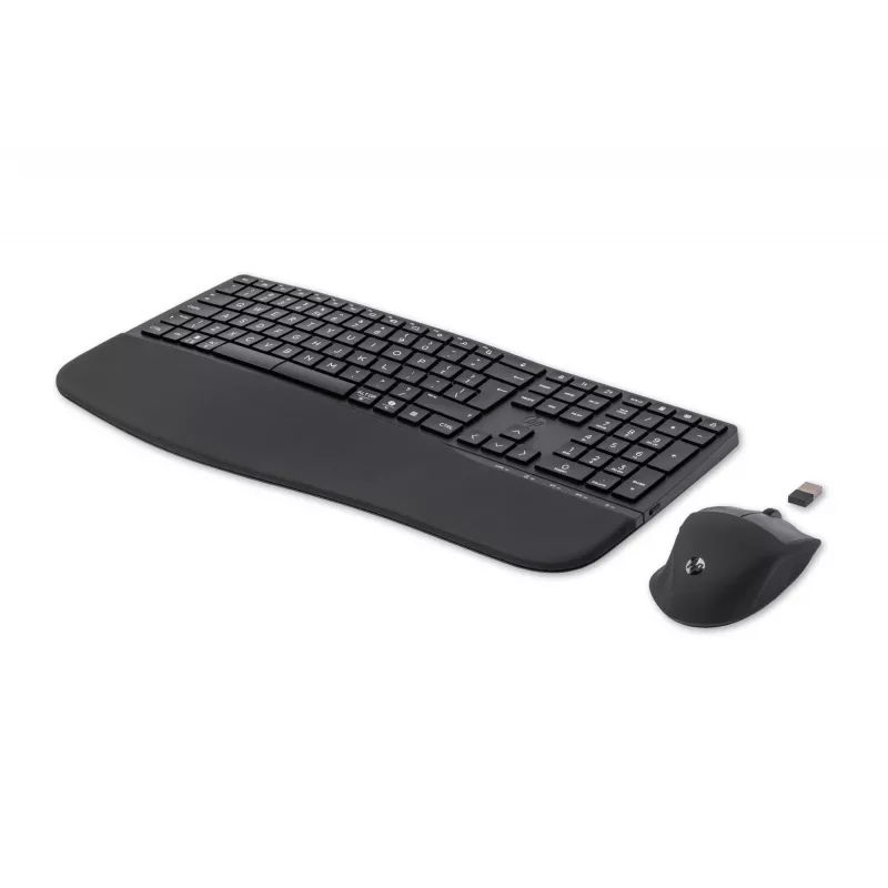 HP 680 Comfort kahe režiimiga klaviatuuri ja hiire komplekt, täissuuruses (100%), juhtmevaba, RF-juhtmevaba + Bluetooth, QWERTY, must, hiir kaasas