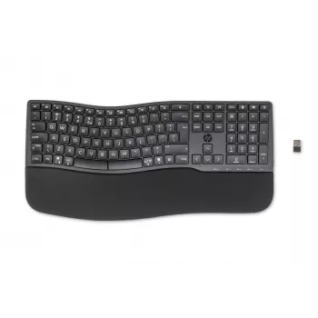 HP 680 Comfort kaherežiimiline klaviatuur, täissuuruses (100%), juhtmevaba, RF juhtmevaba + Bluetooth, QWERTY, must