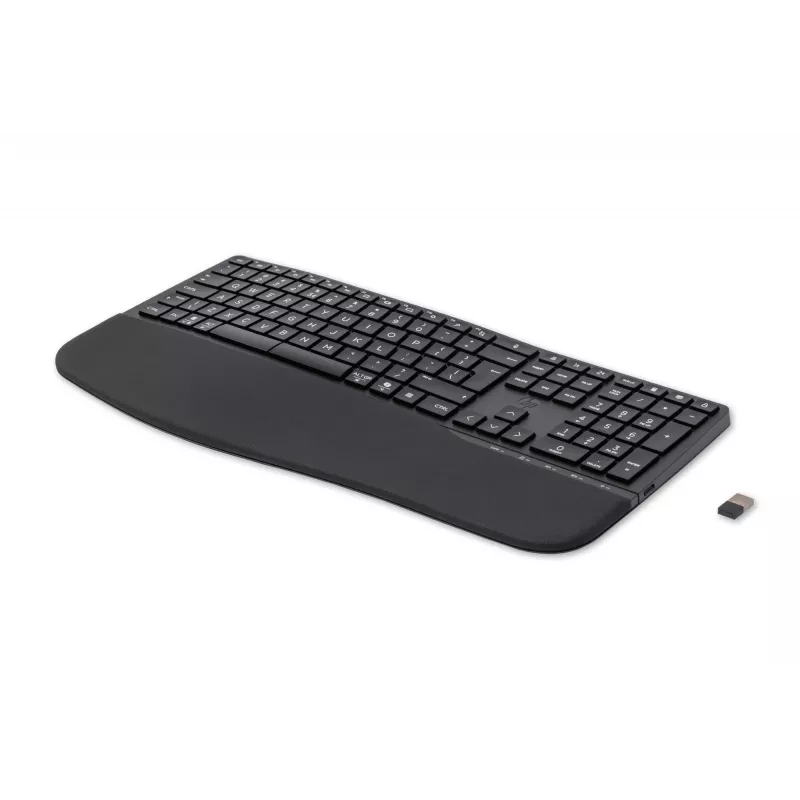 HP 680 Comfort kaherežiimiline klaviatuur, täissuuruses (100%), juhtmevaba, RF juhtmevaba + Bluetooth, QWERTY, must