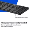 HP 490K mitme seadme kahese režiimiga klaviatuur, täissuuruses (100%), juhtmevaba, USB + Bluetooth, QWERTY, must