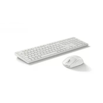 Klaviatuuri ja hiire kombokomplekt KINGSTON 490C — täissuuruses juhtmevaba klaviatuur (kolb-) RF + Bluetooth hiirega, valge