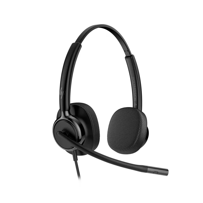 Juhtmega stereopeakomplekt HP Poly Mission 425 USB — Bulk, kaal 132 g