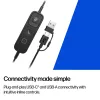 Juhtmega stereokõrvaklapid HP Poly Mission 625 — kõrvapealne, 147 g, USB-ühendus (hulgipakend)