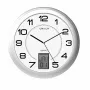Seina-/lauakell Unilux 100340853 — Kvarts, ümmargune metalne hõbedane, Ø 31 cm, patarei AA/AAA