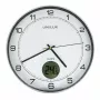Seina-/lauakell Unilux 400094592 — Kvarts, ümmargune metallik hõbe, Ø 30 cm, AAA/AA patarei