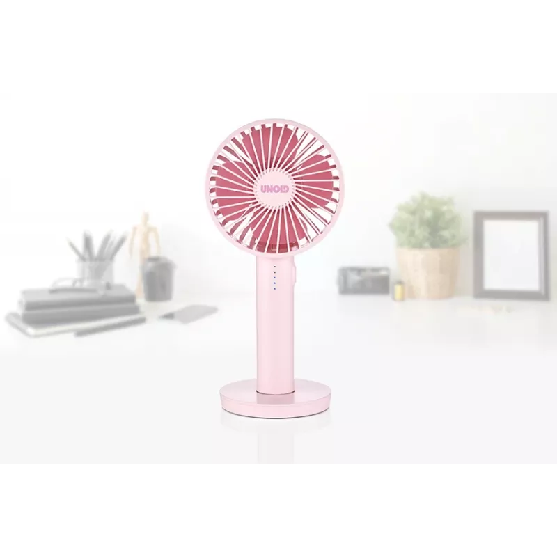 Unold Breezy II roosa 10 cm käsiventilaator