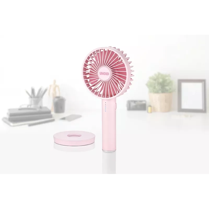 Unold Breezy II roosa 10 cm käsiventilaator