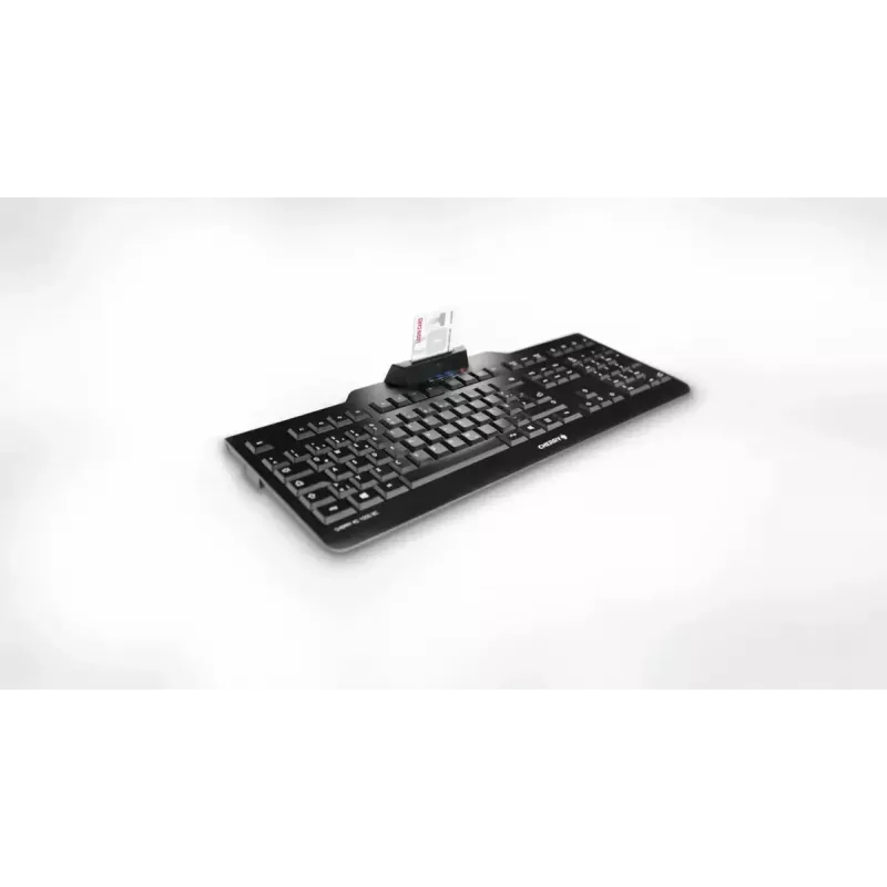 Juhtmega Cherry CHERRY KC 1000 SC täissuuruses USB-klaviatuur, QWERTY, 109 klahvi, 1,8 m kaabel, must
