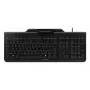 Juhtmega Cherry CHERRY KC 1000 SC täissuuruses USB-klaviatuur, QWERTY, 109 klahvi, 1,8 m kaabel, must
