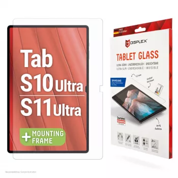 Displex tahvelarvuti klaas (9H) Samsung Galaxy Tab S10 Ultra/S11 Ultra jaoks, ökokinnitusraam, purunematu