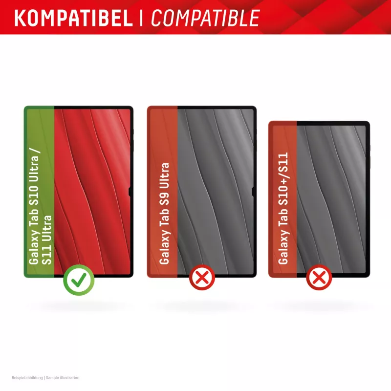 Displex tahvelarvuti klaas (9H) Samsung Galaxy Tab S10 Ultra/S11 Ultra jaoks, ökokinnitusraam, purunematu