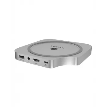 ICY BOX 7-ühes USB USB-C dokkimisjaam M.2 NVMe pesaga, SSD, mälukaart, M.2, 4 TB, USB 3.2 Gen 2 (3.1 Gen 2) USB-C, hõbedane, alumiinium