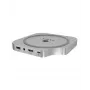 ICY BOX 7-ühes USB USB-C dokkimisjaam M.2 NVMe pesaga, SSD, mälukaart, M.2, 4 TB, USB 3.2 Gen 2 (3.1 Gen 2) USB-C, hõbedane, alumiinium