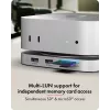 ICY BOX 7-ühes USB USB-C dokkimisjaam M.2 NVMe pesaga, SSD, mälukaart, M.2, 4 TB, USB 3.2 Gen 2 (3.1 Gen 2) USB-C, hõbedane, alumiinium