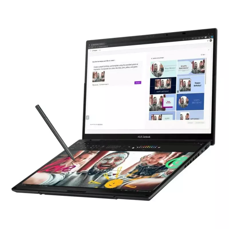 Sülearvuti ASUS Zenbook Duo UX8406CA-QL121W — Ultra 7 2x14,0 tolli OLED FHD puutetundlik 60 Hz, 32 GB LPDDR5X, 1 TB SSD, Intel Arc, 75 WHr, kaamera 1080p